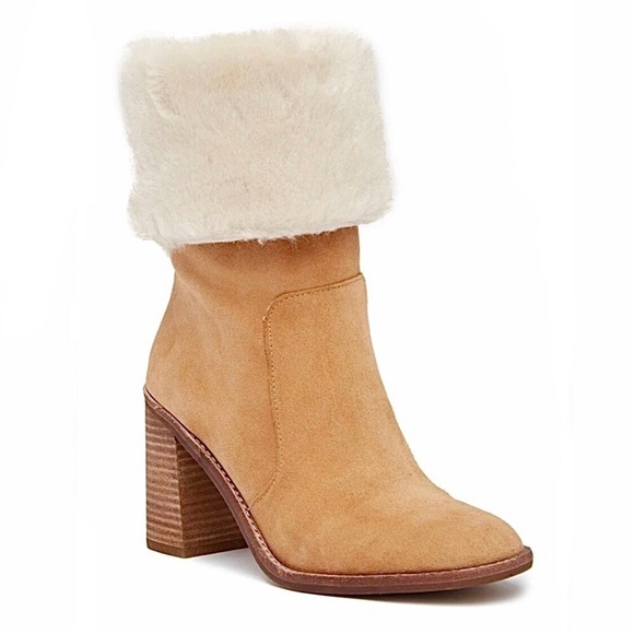 RELISTING SOON: Arturo Chiang Maira Suede Fur Lined Boots - Picture 1 of 15